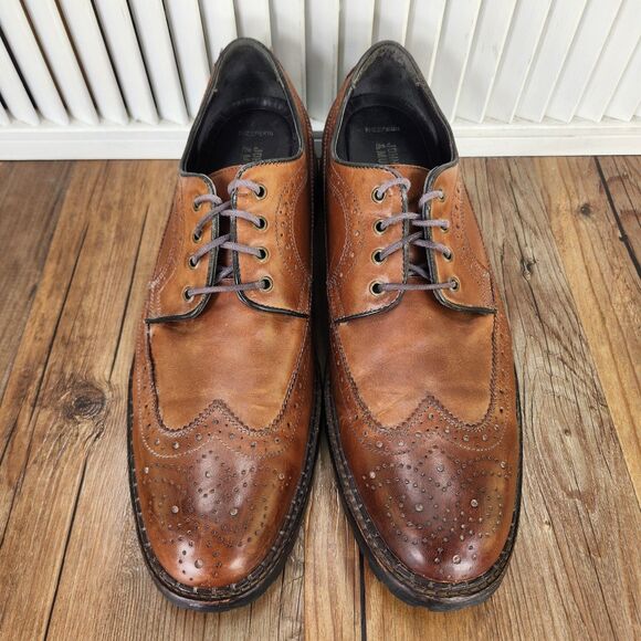 Johnston & Murphy Jennings Wingtip Derby Shoes Mens 11 M Brown Sheepskin Leather main image 3